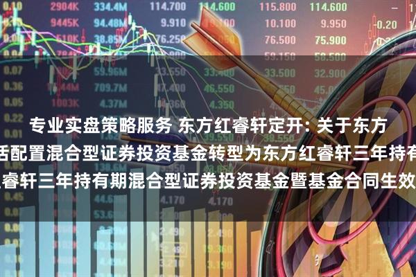 专业实盘策略服务 东方红睿轩定开: 关于东方红睿轩三年定期开放灵活配置混合型证券投资基金转型为东方红睿轩三年持有期混合型证券投资基金暨基金合同生效的提示性公告